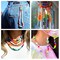 3960 Pieces Pony Beads for Friendship Bracelet Making Kit 48 Colors Kandi Beads Set, 2400pcs Plastic Rainbow Bulk and 1560pcs Letter Beads with 20 Meter Elastic Threads for Craft Jewelry Necklace